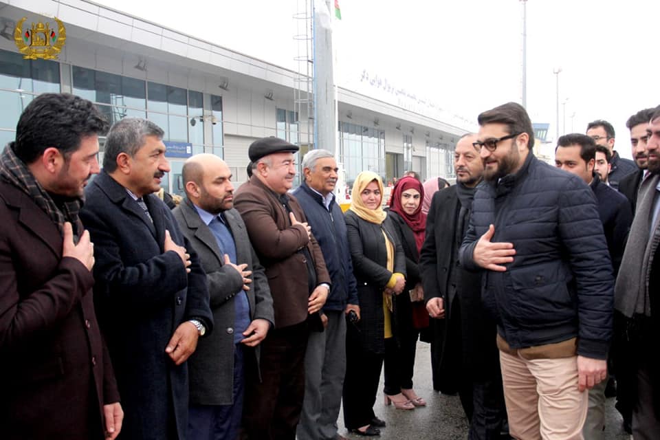 Abdulmatin Bieg, head of IDLG and Hamidullah Muhib, Advisor of National Security Council which came to Balkh Province with a high rank delegation