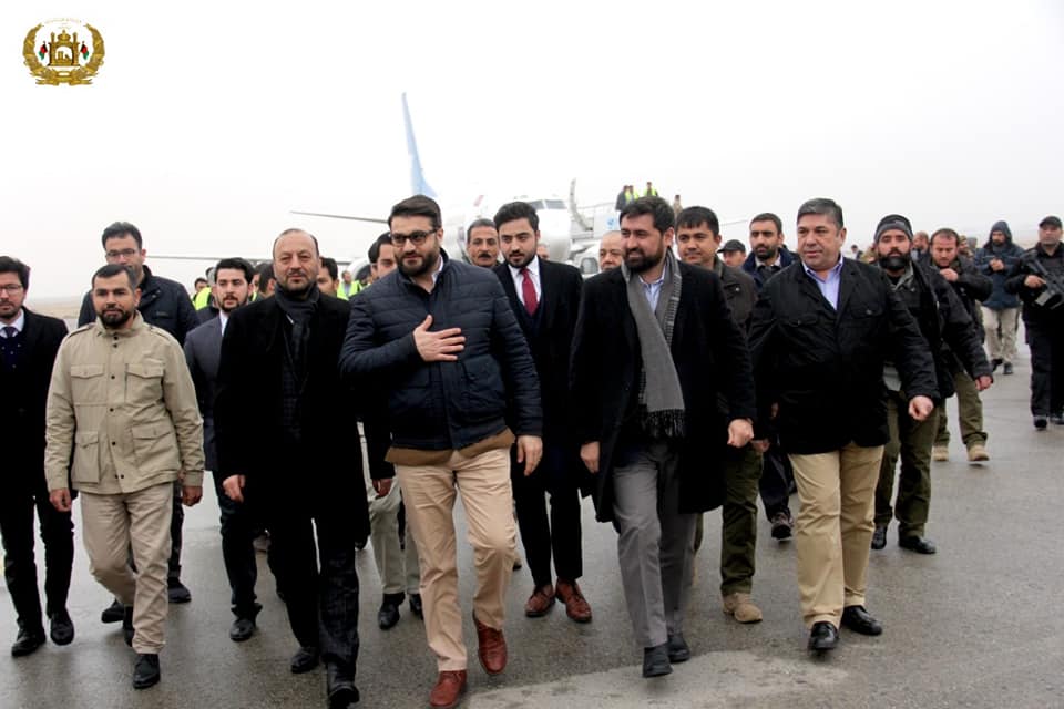 Abdulmatin Bieg, head of IDLG and Hamidullah Muhib, Advisor of National Security Council which came to Balkh Province with a high rank delegation