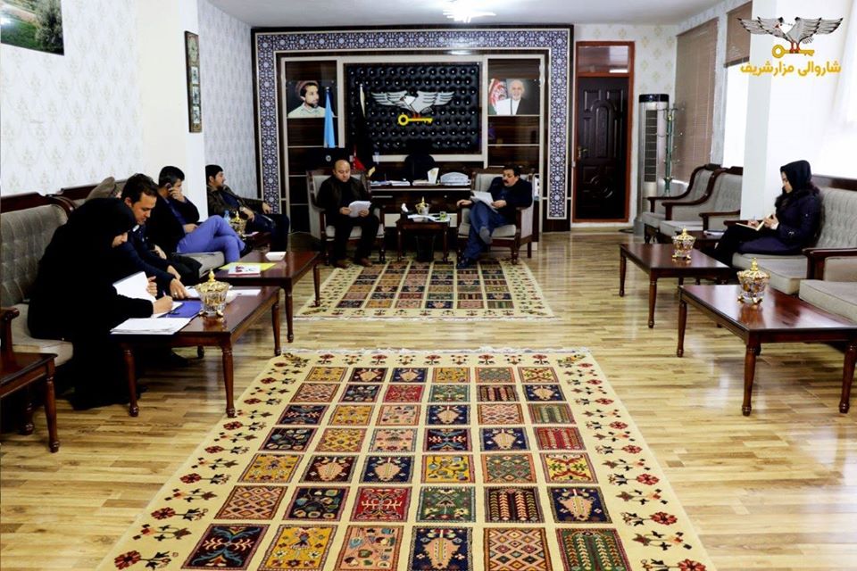 The turn meeting of the citizens's complaints committee under the head of Abdul Haq, the mayor of Mazar-Sharif