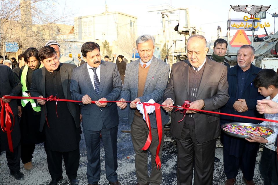 Asphalt of National Security Directorate Back Road started in Mazar-e-Sharif City